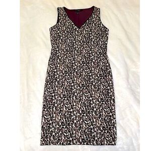 WHITE HOUSE BLACK MARKET REVERSIABLE LEOPARD DRESS SIZE XXS
